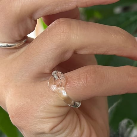 ◎予約◎Benjamin glass ring (circle/heart) ※ 10月下旬頃お届け予定