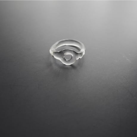◎予約◎Benjamin glass ring (circle/heart) ※ 10月下旬頃お届け予定