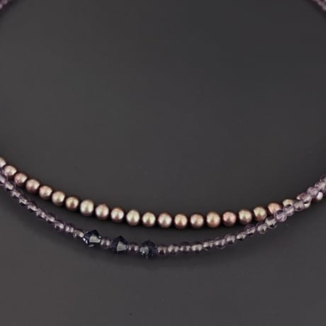 Layered Choker  (mauve)