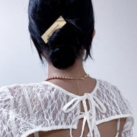 Rectangle hair clip mirror gold (1本)