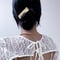 Rectangle hair clip mirror gold (1本)