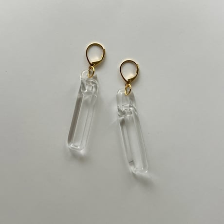 ◎予約◎Benjamin glass slim link chain pierce/earring ※10月下旬頃お届け予定