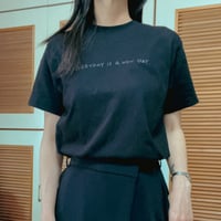 ◎organic cotton◎logo tee black “EVERYDAY IS A NEW DAY”