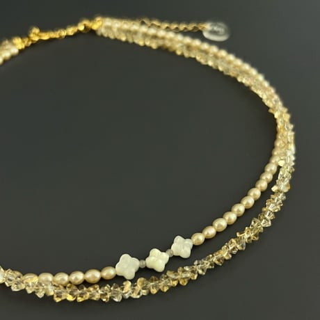 Layered Choker (Champagne Bloom)
