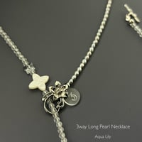 『Aqua Lily』3way long necklace