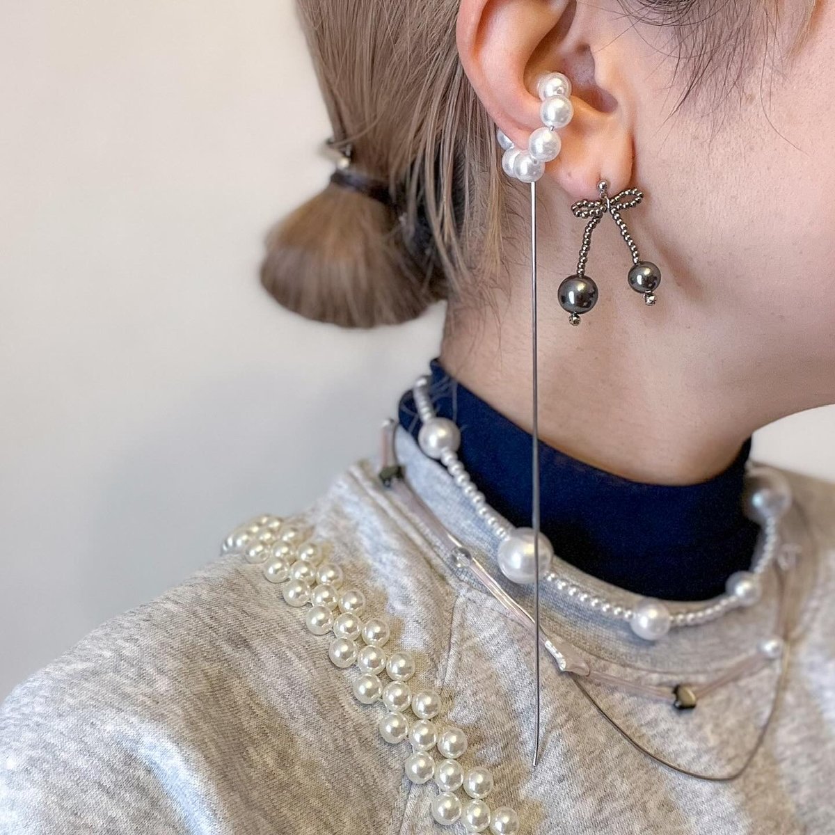 ★　最終値下げ!!himie 完売品！！ダイヤモンド片耳用ピアス　★ ☆最終値下げ!!himie 完売品！！ダイヤモンド片耳用ピアス☆