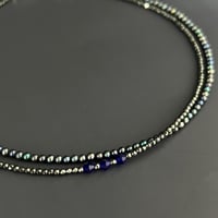 【限定１点】Mr.Blue Layered Choker (ヘマタイト×淡水パール)
