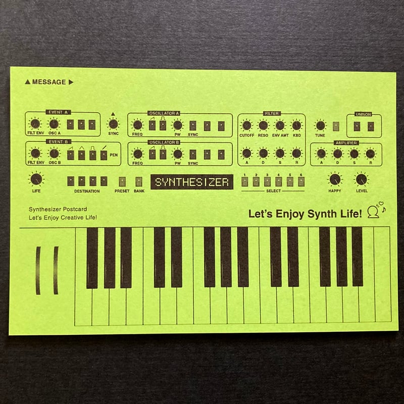 ポストカード】シンセサイザーポストカード4枚セット Vivid Tone ポストカード】シンセサイザーポストカード4枚セット Vivid Tone