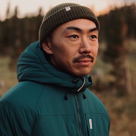 TOPO designs / M's mountain puffer hoodie