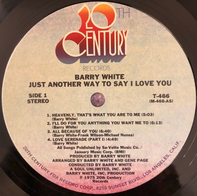 JUST ANOTHER WAY TO SAY I LOVE YOU / BARRY WH...