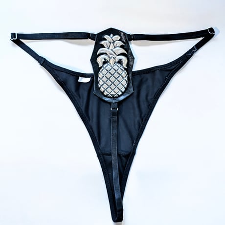 SILVER PINEAPPLE THONG - Flat Panty