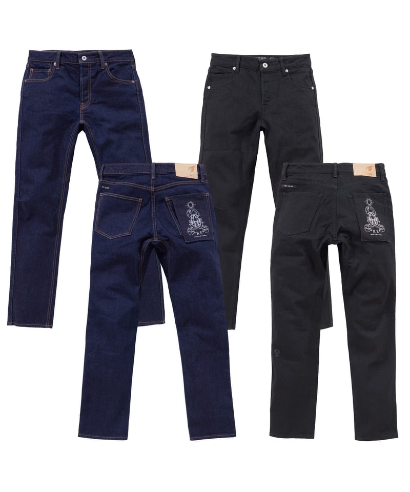 ロブスター RE/DENIM 【W29】BLACK クライミングパンツ デニム RE/DENIM slim #LB-2309-15 | Lobster Climbing Te
