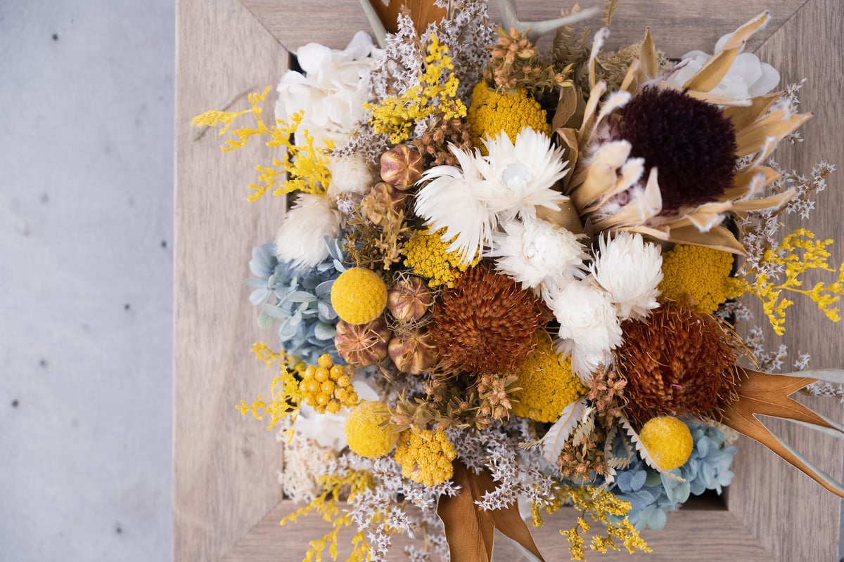 ドライフラワー★可愛いフレームアレンジメント★ ドライフラワーフレーム | Juillet online shop