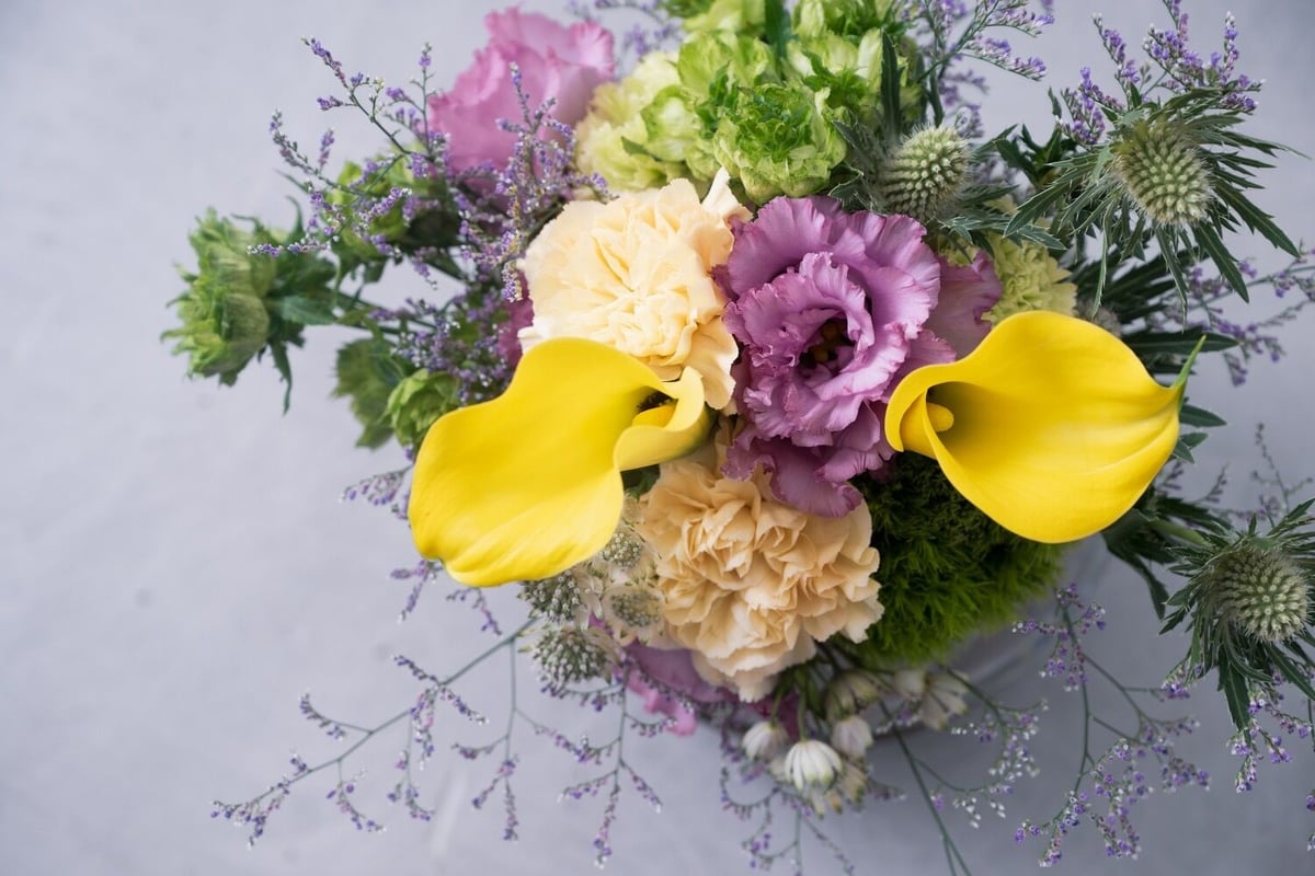 イエローパープルのブーケ | Juillet online shop イエローパープルのブーケ | Juillet online shop