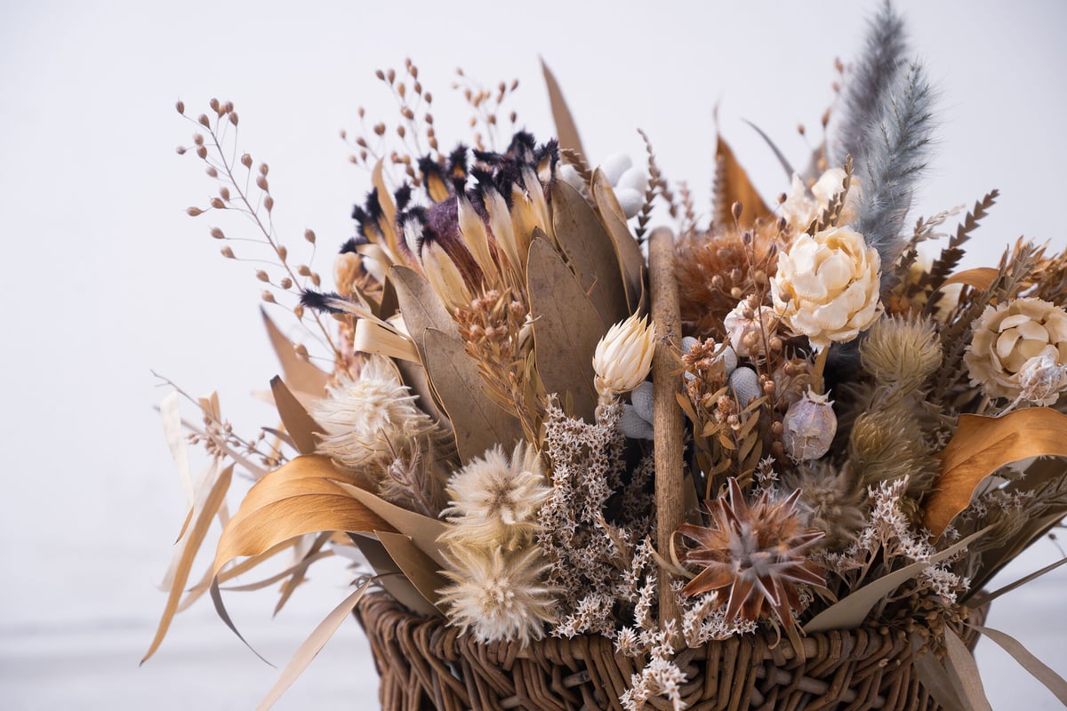 ドライフラワー ナチュラルバスケット | Juillet online shop