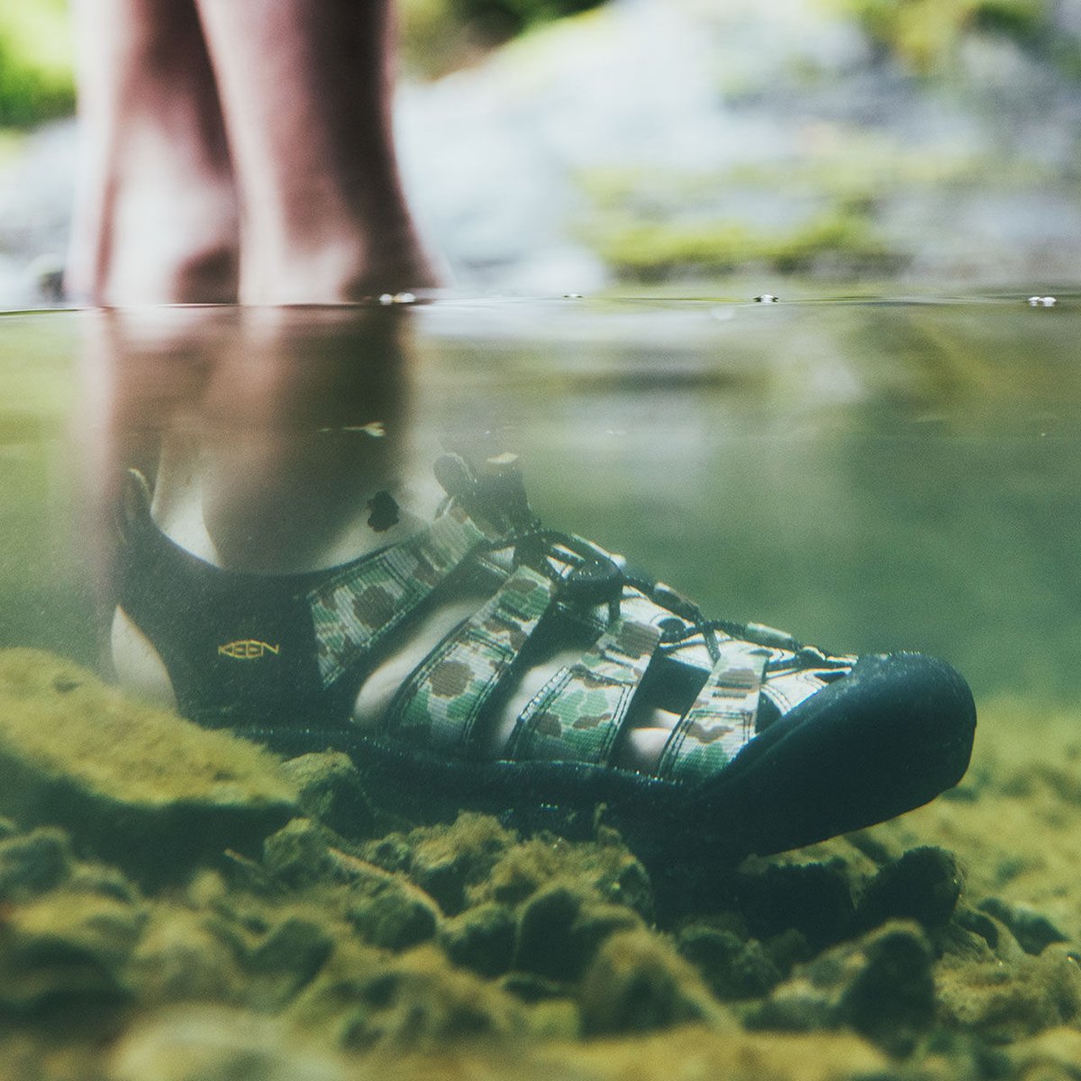 KEEN × Fox Fire ニューポートサンダル レトロFEカモ | mkb outfit