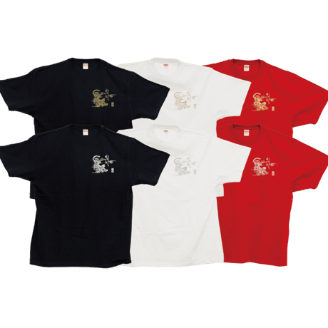 T-shirts『白虎』箔プリント Tiger foil print