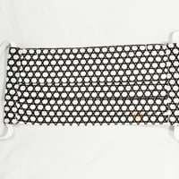 マスク 籠目紋 白 PLEATED MASK BASKET PATTERN WHITE