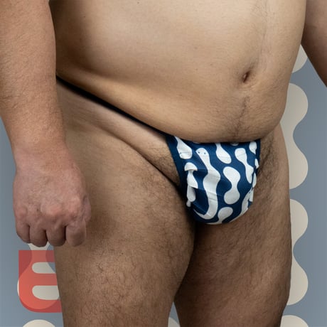 蛇腹黒猫褌 "巳年"　Pleats Kuroneko Fundoshi Japanese Zodiac "Snake"