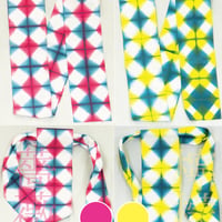 練虎褌 半巾 板締絞 筋交ひ  NERITRA width1/2 TIE-DYE BIAS CHECK