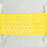 マスク 鱗紋 黄色 PLEATED MASK SCALE PATTERN YELLOW