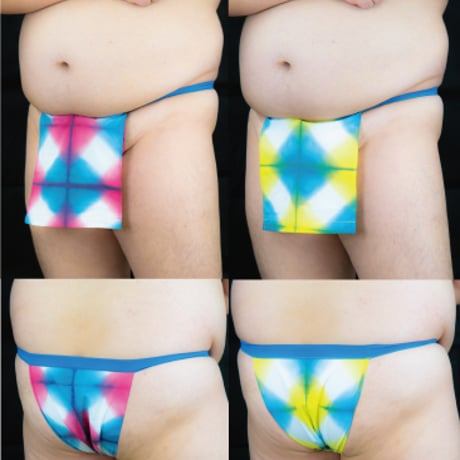越中褌 板締絞 筋交ひ  ETTYU TIE-DYE BIAS CHECK