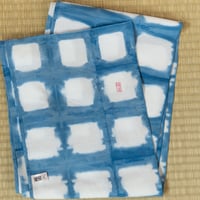 六尺褌 2/3巾 藍絞染 ムラ格子  ROKUSHAKU width2/3 INDIGO TIE-DYE CHECK