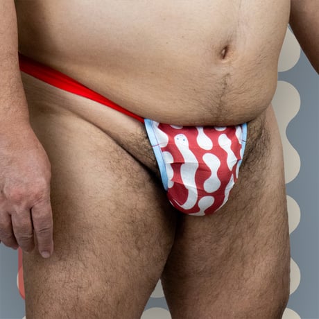 蛇腹黒猫褌 "巳年"　Pleats Kuroneko Fundoshi Japanese Zodiac "Snake"