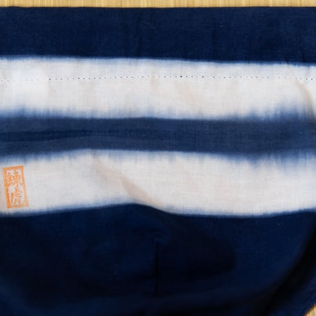 黒猫褌 藍絞染 二引両  KURONEKO INDIGO TIE-DYE DOUBLE-LINE
