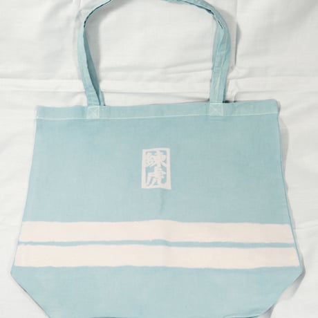 お買い物袋 二引両 浅葱 SHOPPING BAG DOUBLE LINE SKYBLUE
