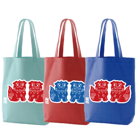 キャンバストート 狛犬 中　CANVAS TOTE BAG "KOMAINU" M