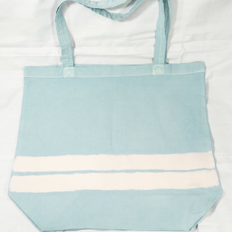 お買い物袋 二引両 浅葱 SHOPPING BAG DOUBLE LINE SKYBLUE
