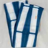 六尺褌 半巾 藍絞染 竹縞  ROKUSHAKU width1/2 INDIGO TIE-DYE BAMBOO STRIPE