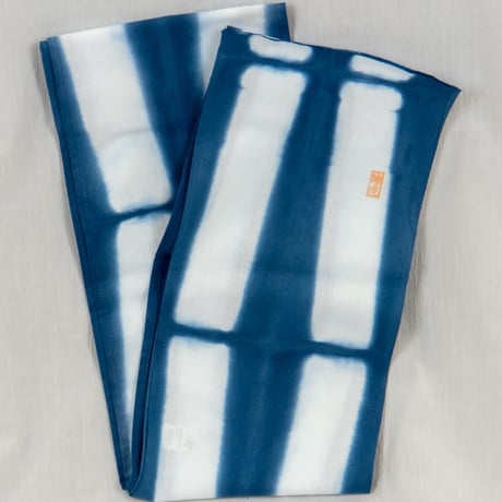 六尺褌 半巾 藍絞染 竹縞  ROKUSHAKU width1/2 INDIGO TIE-DYE BAMBOO STRIPE