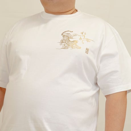T-shirts『白虎』箔プリント Tiger foil print