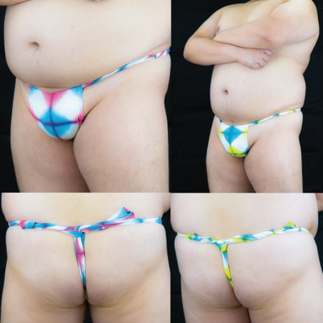 六尺褌 半巾 板締絞 筋交ひ  ROKUSHAKU width1/2 TIE-DYE BIAS CHECK
