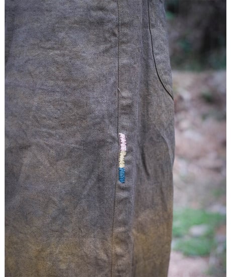 草木染め POT PANTS  黄 "Ssize"