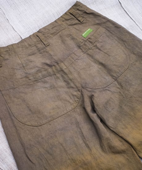 草木染め POT PANTS  黄 "Ssize"
