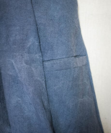 Vegetable Dyed Tucked Flared Skirt (Gray Msize)
