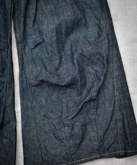Blue denim overalls