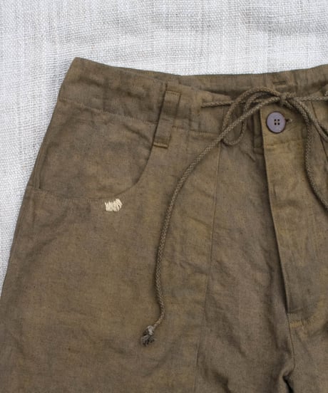 草木染め POT PANTS  黄 "Lsize"