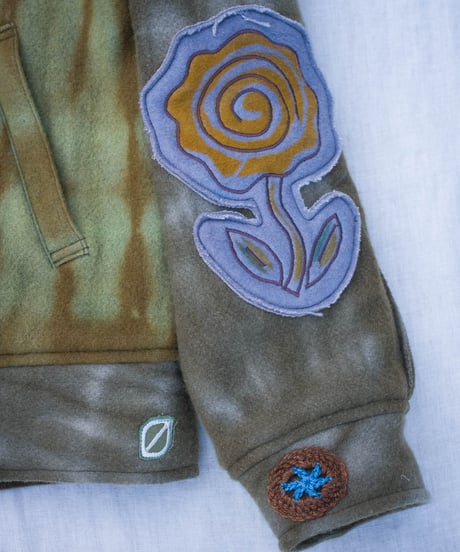 Vegetable-dyed stadium jacket 2-1