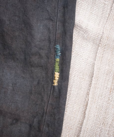 草木染め POT PANTS  灰青 "Ssize"