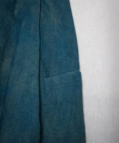 Vegetable Dyed Tucked Flared Skirt (Green Msize)