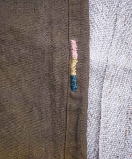 草木染め POT PANTS  黄 "Ssize"