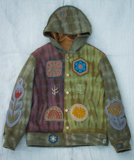 Vegetable-dyed stadium jacket 2-1