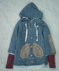 Rainbow hoodie Red S . M
