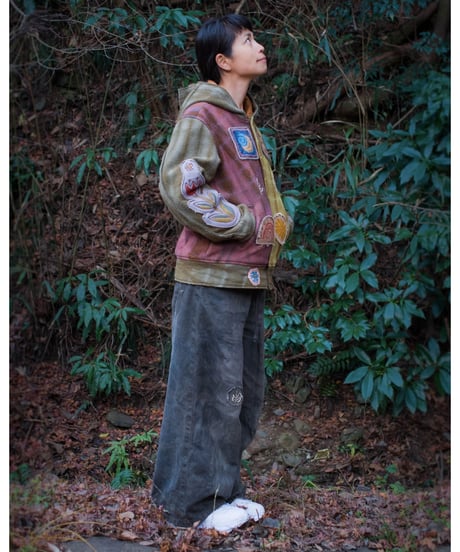 Vegetable-dyed stadium jacket 2-1