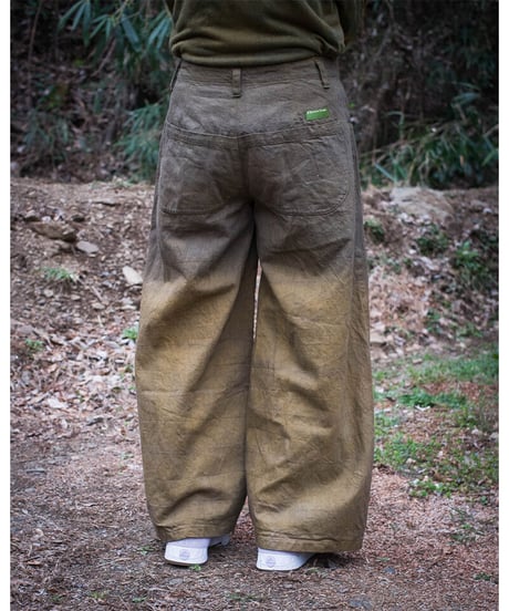 草木染め POT PANTS  黄 "Ssize"