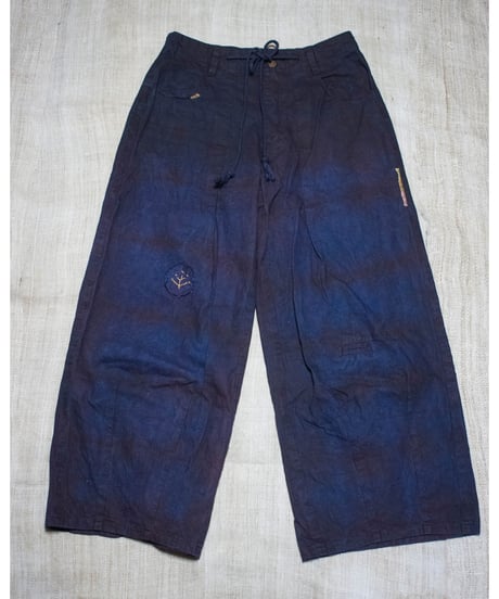 草木染め POT PANTS  茄紺 "Msize"   Vegetable-dyed POT PANTS, eggplant blue "Msize"